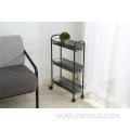 3 mesh tier kitchen cart